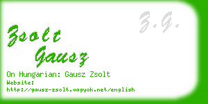 zsolt gausz business card